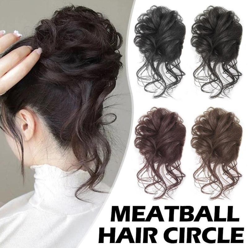 Hair Band Elastic - Bollos de pelo rizado desordenado sintético