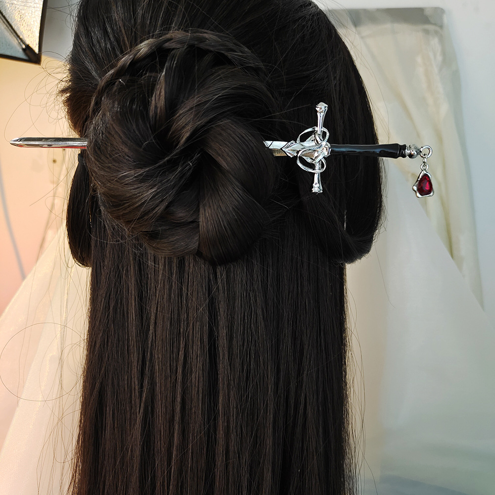 Pearl Hair Pin - Horquilla de metal vintage con forma