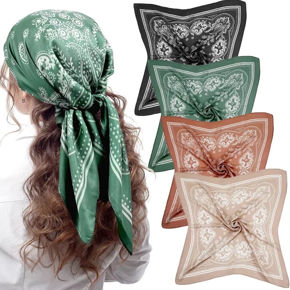 Women Accessories Brands - Bufanda de Cachemira cuadrada de seda