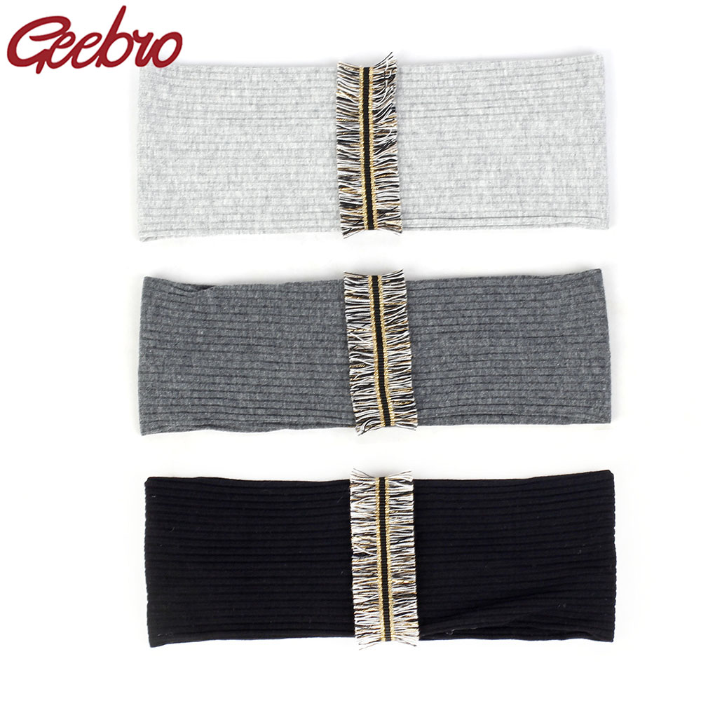 Women'S Running Accessories - Geebro-Diadema de rayas con borlas para