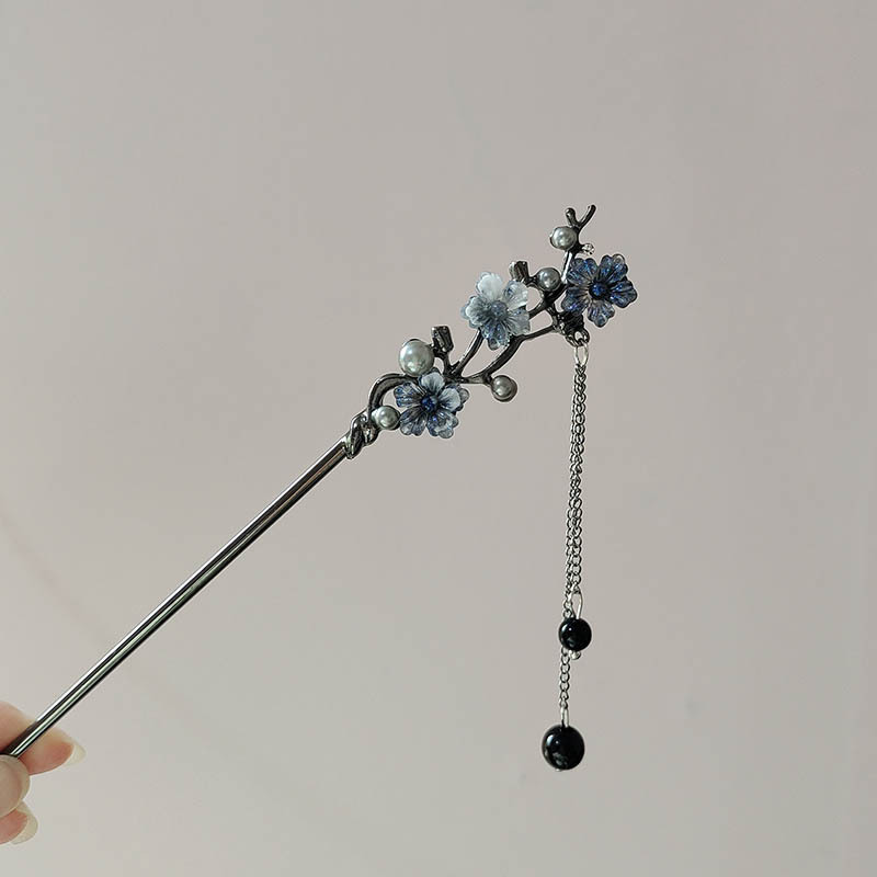 Pearl Hair Pin - Horquilla clásica de metal con flecos,