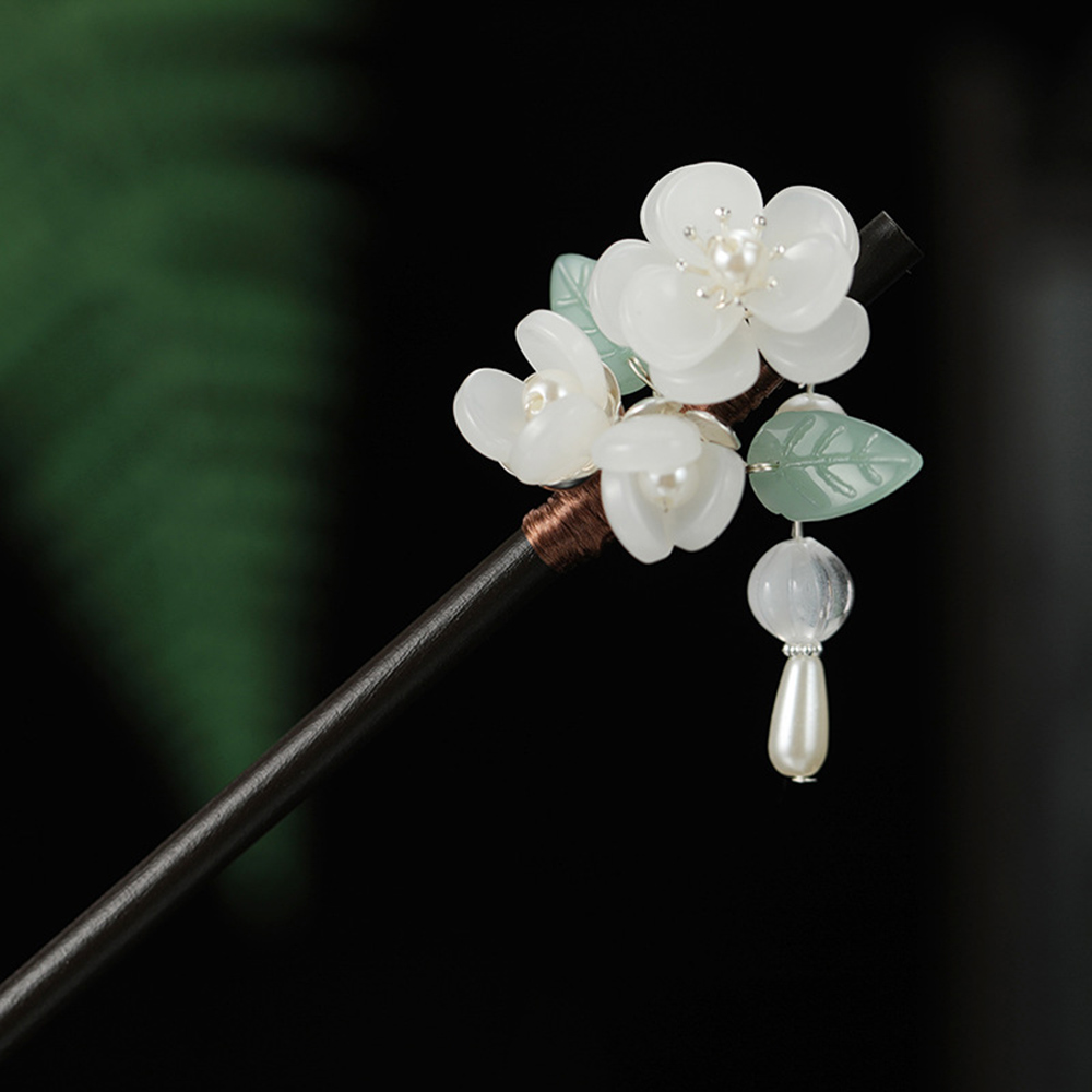 Pearl Hair Pin - Horquilla de flor Retro con perla