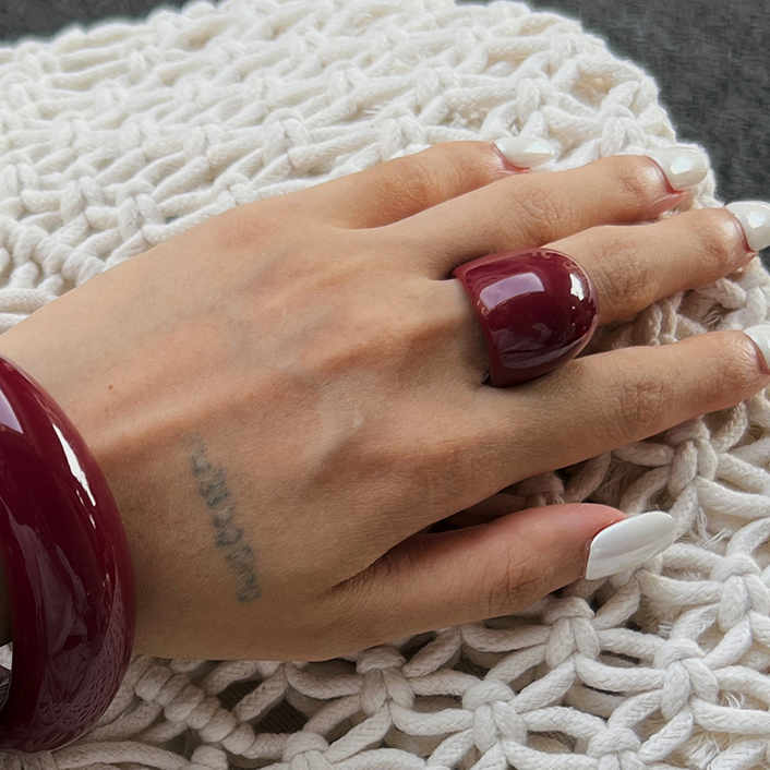 Anillo de Resina Irregular par - Women'S Accessories Rings reseña y precio