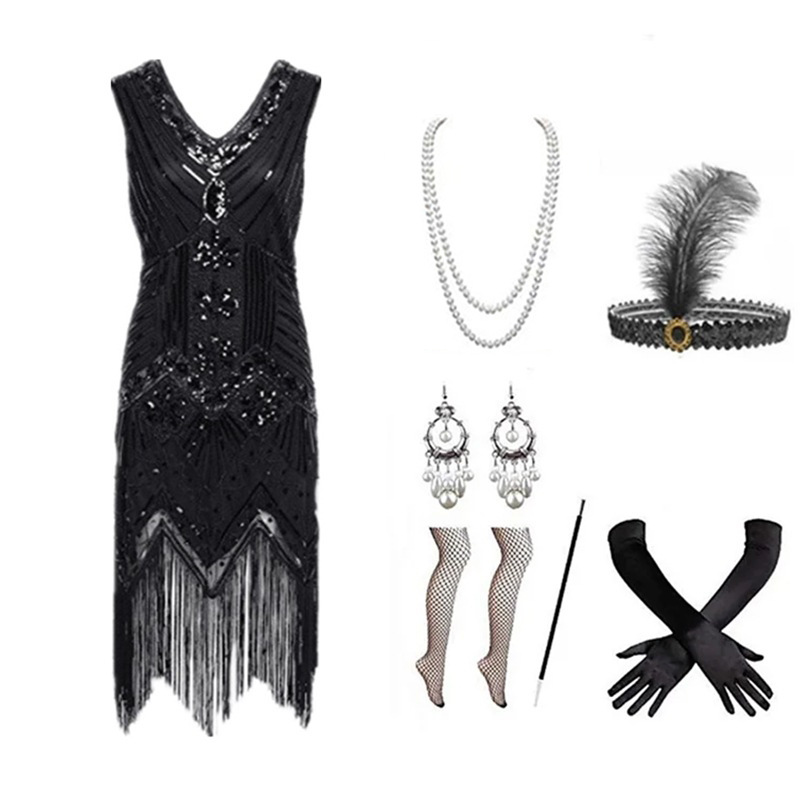 Conjunto de Vestido Flapper de - Women Accessories Products reseña y precio