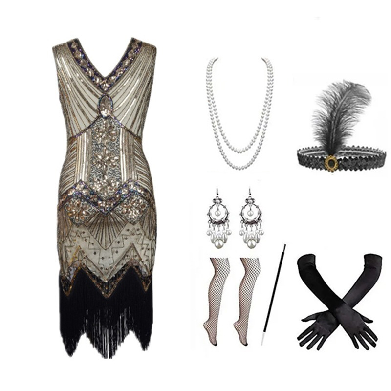 Conjunto de Vestido Flapper de - Women Accessories Products reseña y precio