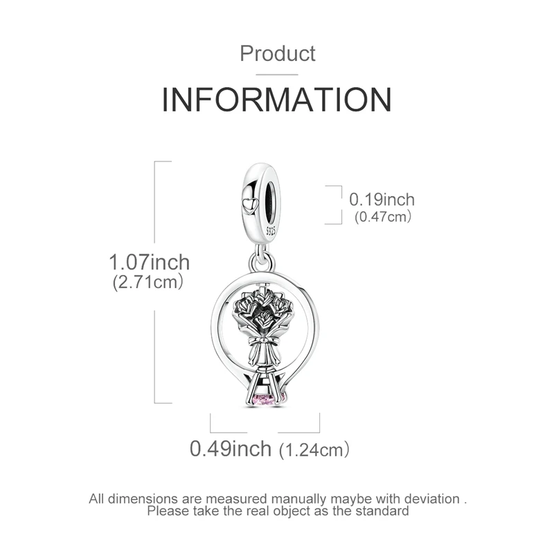 Abalorio de plata 925 con cuen - Women Accessories Bouquet reseña y precio