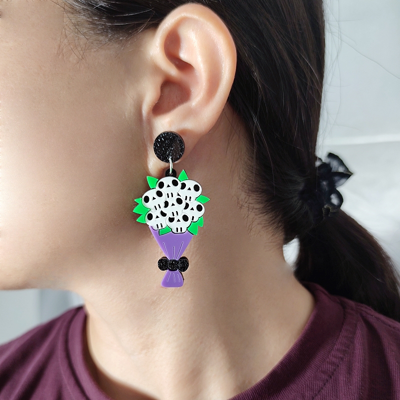 KUGUYS Pendientes de acrílico  - Women Accessories Bouquet reseña y precio